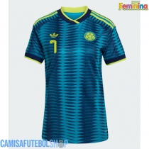 Camisa de time de futebol Colômbia Luis Diaz #7 Replicas 2º Equipamento Feminina Mundo 2026 Manga Curta